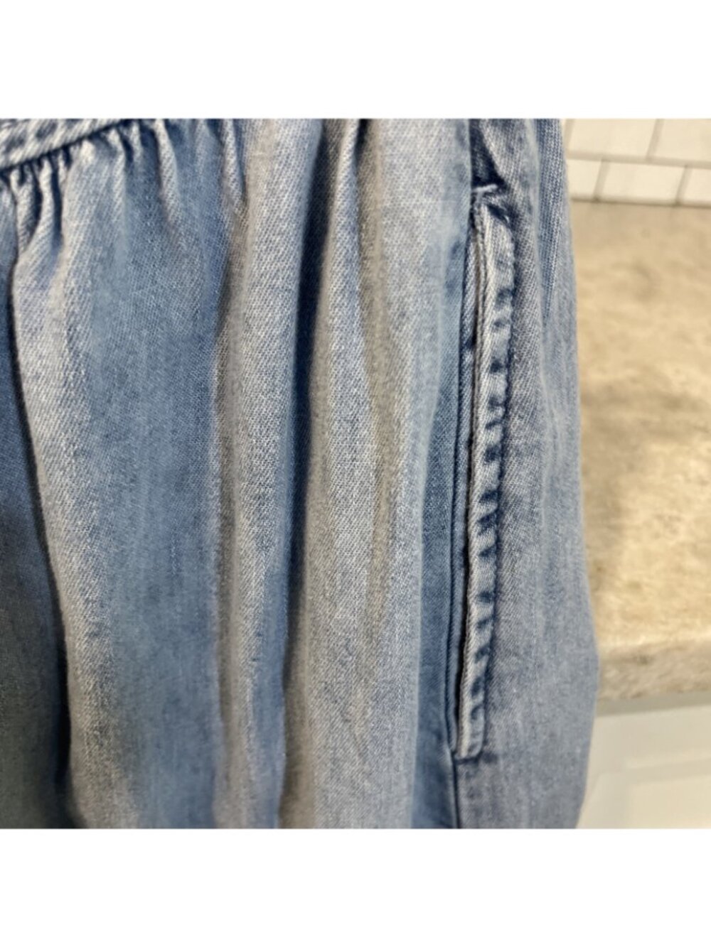 Gap Denim Skirt Womens Size 26 Blue Jean Button Down Full Skirt Boho Western - Picture 4 of 10